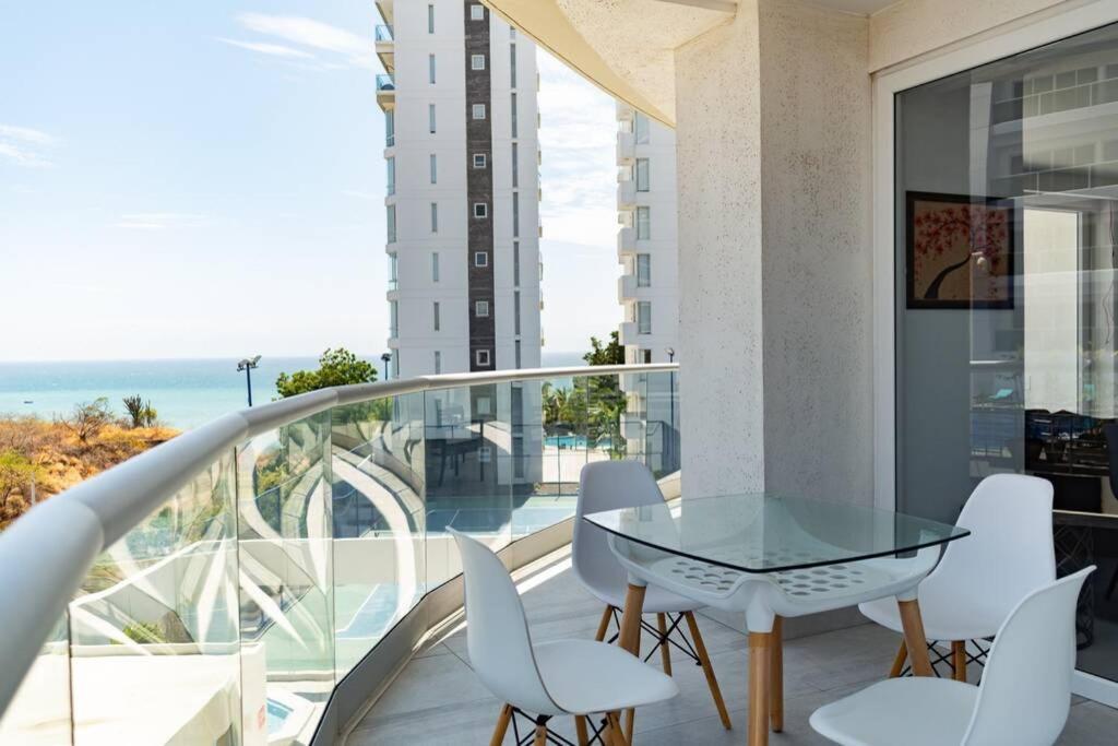 M3 Lujoso Y Comodo Departamento Con Playa 2 Piscinas Cancha De Tenis Jacuzzi Seguridad 24 Horas Manta Buitenkant foto