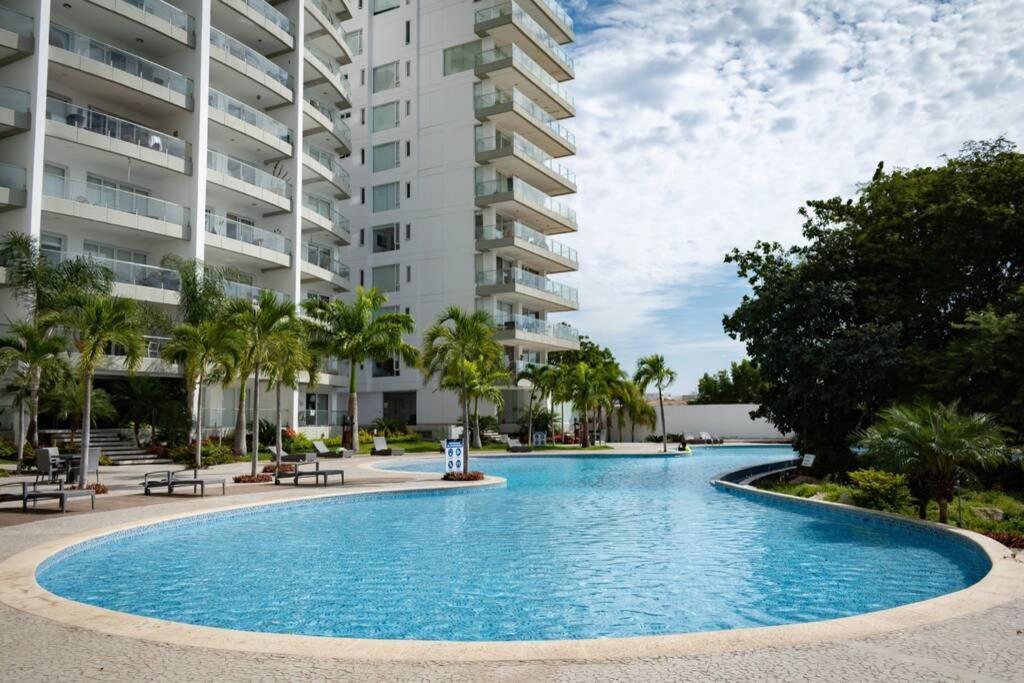 M3 Lujoso Y Comodo Departamento Con Playa 2 Piscinas Cancha De Tenis Jacuzzi Seguridad 24 Horas Manta Buitenkant foto