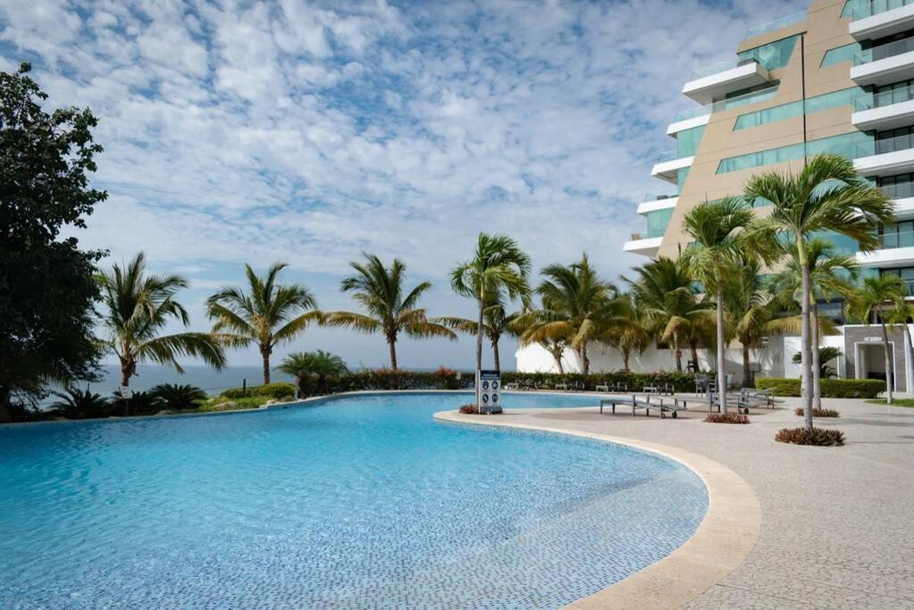 M3 Lujoso Y Comodo Departamento Con Playa 2 Piscinas Cancha De Tenis Jacuzzi Seguridad 24 Horas Manta Buitenkant foto